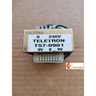 Isolated Transformer 1A O/P: 9V/0/9V , I/P: 0/240V POWER TRANSFORMER Telectron T57-0901