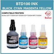 Compatible Brother BTD100BK BTD100 100 Ink Bottle Black Cyan Magenta Yellow for Brother DCP-T730DW D