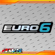 Euro 6 Emblem Embossed Sticker