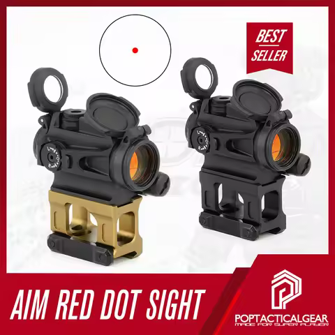 AIM M5B Red Dot Sight 2MOA Sight Scope with Original Marking LRP 1.50"/1.93"/2.26" QD Mount Combo fo