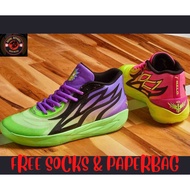 Original ◆ U A Quality Lamelo Ball MB.02 Rick & Morty Colorway Basketball Shoes casual sneaker spor