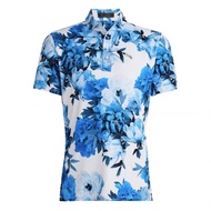 GFORE Photo Floral Tech Jersey Men's G4 New Golf Short Sleeve Polo Shirt