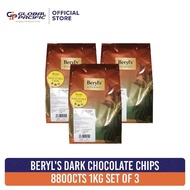 BERYL'S DARK CHOCOLATE CHIPS 8800CTS 1KG-Set of 3