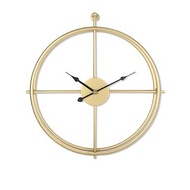 鐵製設計時鐘 璀璨黑針50cm 金色烤漆 台製機芯 鐵藝鐘 簡約 藝術