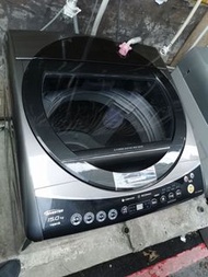 (5年保修免運費免樓層費!)(大台北二手中古家電)有保固有店面)Panasonic國際牌15公斤變頻直立式單槽洗衣機