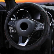 R3S CARSUN Leather Car Steering Wheel Cover - RZ502 - Black R3WS