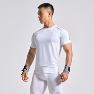 OMG Protech Advanced Mesh Fabric Sports Three-Quarter-Sleeved Mens Tights T-Shirt Fitness Clothes Sh