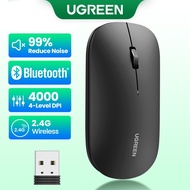 (Free mouse pad) UGREEN Mouse 2.4G Wireless Bluetooth  Dual Mode Silent Mouse 4000 DPI For Computer 