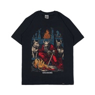 Satanic Metal t-shirt Men's Distro t-shirt BlackWanita SIXCISSORS 666 TWODOG