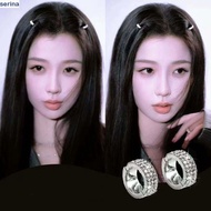 SERINA 2/4/6pcs/set Hair Braid Tubes, Hollow Out Y2K Silver Round Hairclasp, Performance Makeup Rhin