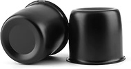 2Pcs 3.31inch Stainless Trailer Wheel Center Caps Push Through 3.31" Bore 3.03" Tall Hub Cap for Tru
