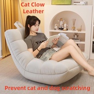Cat claw leather FREE Pedal L-Shape Bean Bag Chair Sofa Kerusi 4 kg Full Set Filling Durable Soft So