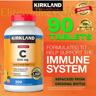90 Tablets - Kirkland Vitamin C 500mg AUTHENTIC I Imported from USA I Supports the Immune System I Promotes Antioxidant Activity I USP Verified I Imported from USA I Imported from USA