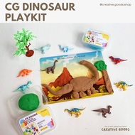 CG Dough Dinosaurs Playkit / Dinosaur animal Play dough Play package (New Version 2022)