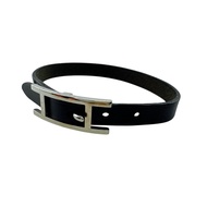 [มือสอง] กำไลข้อมือ HERMES รุ่น Be Api พร้อมตัวล็อกรูปตัว H กำไลข้อมือ เครื่องประดับแบรนด์เนม สีดำ