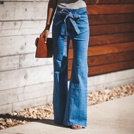 seluar jeans perempuan seluar bootcut woman seluar slack wanita European-American Style High-Waist S