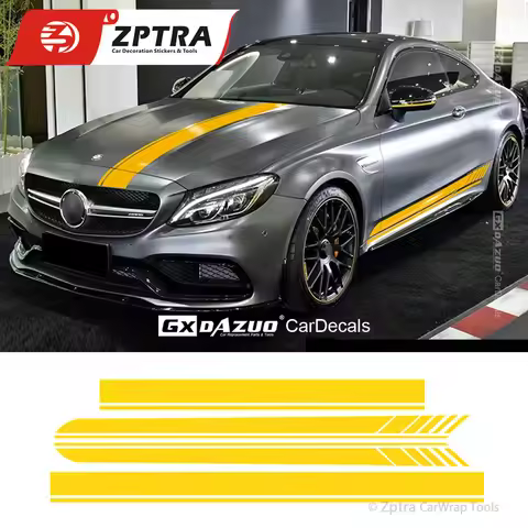 Edition 1 Car Hood Roof Racing Side Skirt Stripes Vinyl Decal Sticker For Mercedes Benz C63 Coupe W2