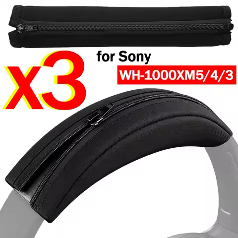 Headband Cover for Sony WH-1000XM5 WH-1000XM4 WH-1000XM3 Thicker Zipper Headband Covers Sweatproof D