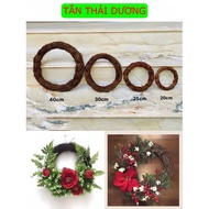 Flower wreath - Forest string wreath to make Christmas laurel wreath - Decorative door wreath, Chris