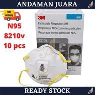 8210v N95 3M™ Particulate Respirator (10PCS/BOX) - Health Supplies