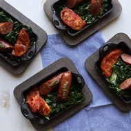 美國LODGE 美國製長方形耐鏽鑄鐵煎烤盤-300ml HMSRC