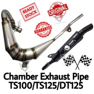 TS100/TS125/DT125 Shark Racing Chamber Exhaust Pipe Racing TS Exhaust Pipe Racing