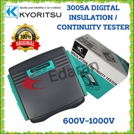 KYORITSU 3005A 600V-1000V DIGITAL INSULATION / CONTINUITY TESTER