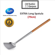 TOFFI 79cm Extra Long Spatula Stainless Steel Wooden Handle/ Sudip Kawah Panjang Pemegang Kayu (3 Mo
