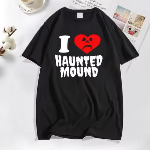 Sematary I Love Haunted Mound T-Shirts Popular Trend Heart Shape Print T Shirt for Men Funny Streeet