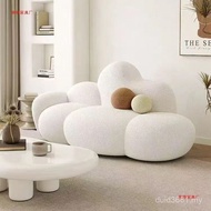 Red Alien B & B Beauty Salon Living Room Small Apartment B Fashion Sofa Net Cream Cloud Style Lamb F