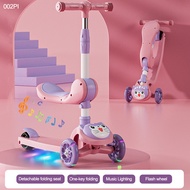 SG Cartoon Adjustable KIDS Scooters Wide Wheel for Kids Music LED Light Up Wheels
