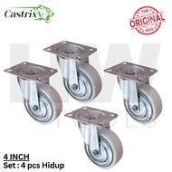Nylon Caster Wheel 4 Inch Set 4 pieces Swivel