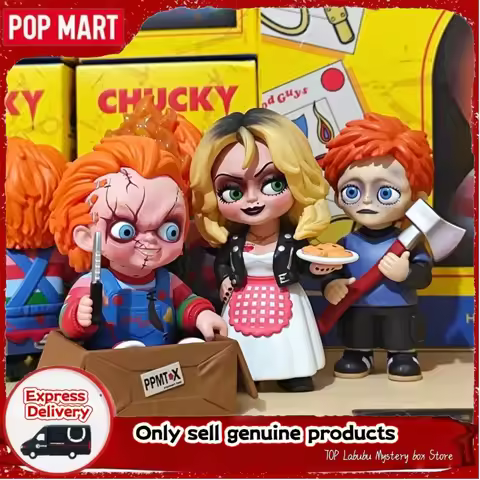 POPMART Original Halloween Chucky Ghost Kid Reincarnation Series Blind Box Trendy Chucky Figurine Co