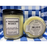 Bath and body works 1 wick candle home fragrance 198gm a thousand wishes perfume