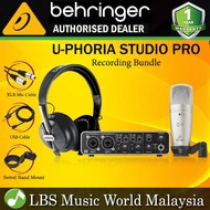 Behringer U-PHORIA STUDIO PRO Recording Podcasting Bundle UMC-202HD C-1 HPS-5000 (UPHORIA UM202HD C1
