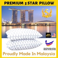 JOM KELLY High-end 5 Star Hotel Medium Pillow Soft Yet Firm Bedding Cotton Polyester Fibre Pillow Bantal