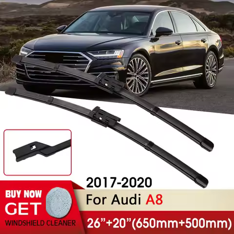KAWOO Car Wiper RHD & LHD Front Wiper Blade 26"+20" For Audi A8 D4 D5 A8L 2017-2023 Fit push button 