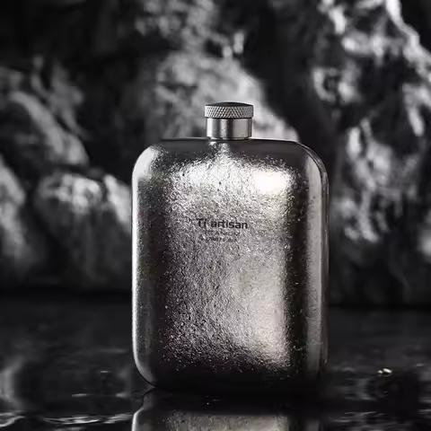 Tiartisan 170ml 230ml Titanium Hip Flask Outdoor Travel Ultralight Portable Alcohol Bottle Pocket Mi