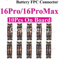 10Pcs Battery FPC Connector For IPhone 11 12 13 15 16 Pro Max 14Plus X XS XR 8 Plus Inner FPC On Boa