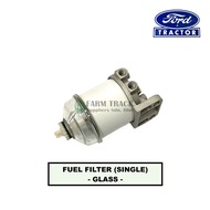FUEL FILTER ASSY (SINGLE) - GLASS- FORD TRACTORS/F5000/F6600/F6610 [TRACTOR SPARE PARTS]