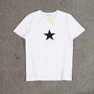 Agnes b Short Sleeve Slim Fit T-Shirt for Men - Round Neck with Star Print
