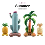 Summer Tree Foil Balloon Hawaii Birthday Aloha Pineapple Coconut Cactus Beach Palm Party Decoration 