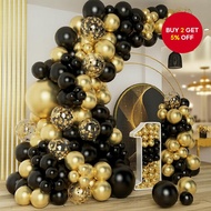 Black Gold Confetti Silver White Red Latex Balloons Garland Arch Kit for 18th 30th 40th 50th 60th 70