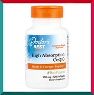 Doctor's BEST - 高吸收輔酶Q10 100毫克 120粒液態軟膠囊 醫之最 BioPerine專利黑胡椒萃取 抗衰老 心腦血管健康 三高 平行進口 (效期:03/2026*)
