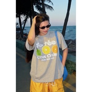 CITRUS-CIRCLES Form BOXY Unisex Gray T-shirt - de tée