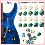 WALLERAB 10pcs Abalone Inlay Dots White Colourful Guitar Fretboard Fingerboard Parts  Shell Dots