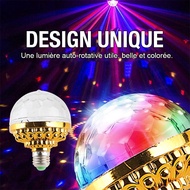 Add to Wish List 6W E27 Rotating Lamp RGB Disco Party Light LED Crystal Stage Strobe DJ Lights Ball Deco Club Magic Effect Projector