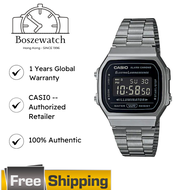 Casio Vintage A168WGG-1B Stainless Steel Digital Watch/ 1 Year International Warranty