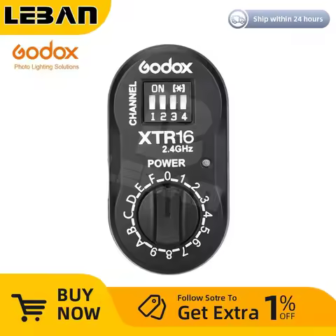 Godox XTR-16 Wireless 2.4G Remote Control Flash Receiver for X1C X1N XT-16 Transmitter Trigger Wistr