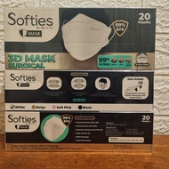 masker softies 3d surgical 4 ply